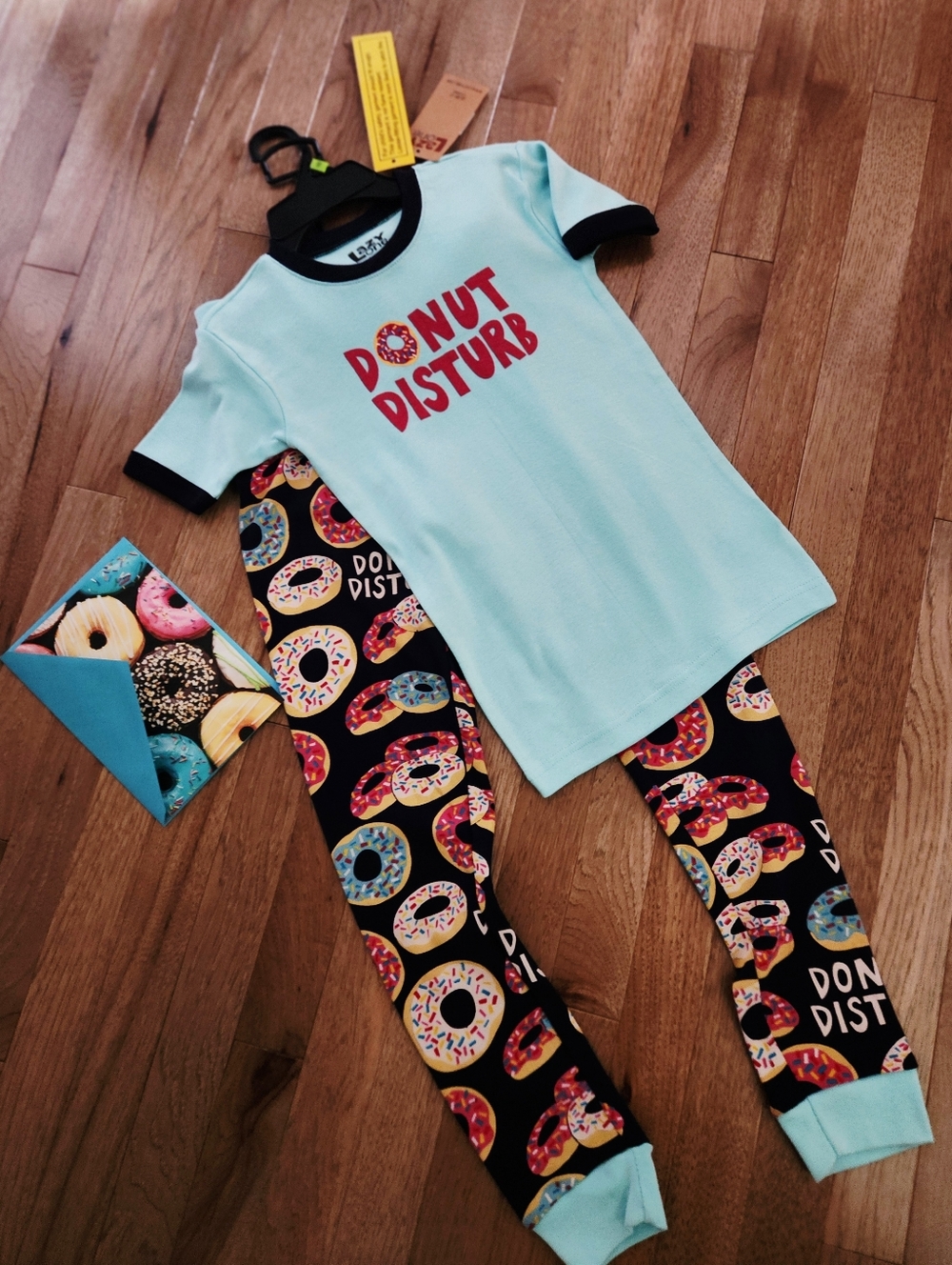 IMPOSSIBLE to Find NWT Unisex Lzy One Donut Disturb Pajamas And Donut Blank Card